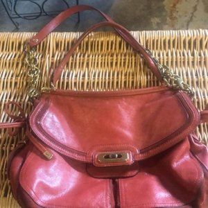 Coach hand bag with shoulder strap